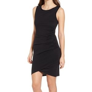 COPY - Leith Ruched Body-Con Tank Dress in Black …